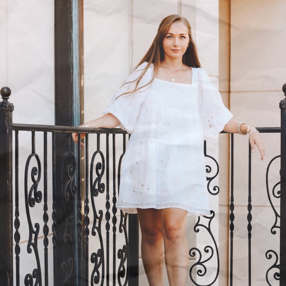 Nasty Gal Star Puff Sleeve Dress